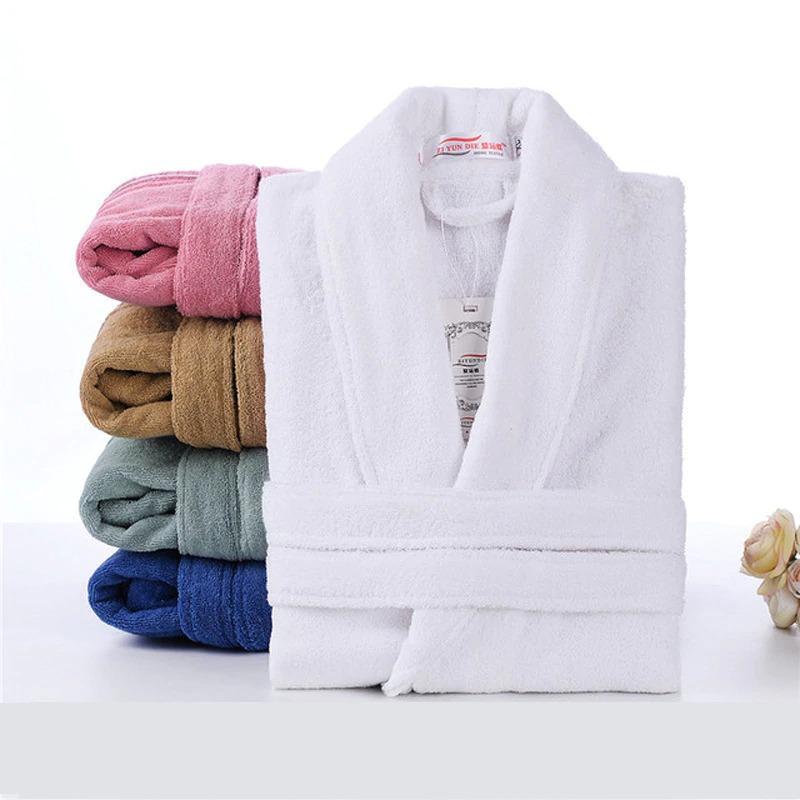 All Season Cotton Cleaning After Shower Bathrobe - White - waseeh.com