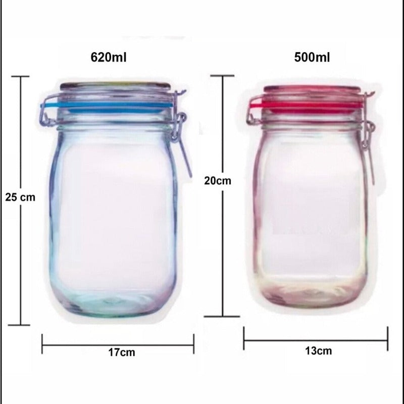 Mason jar Food Storage Bags (Pack of 3) - waseeh.com