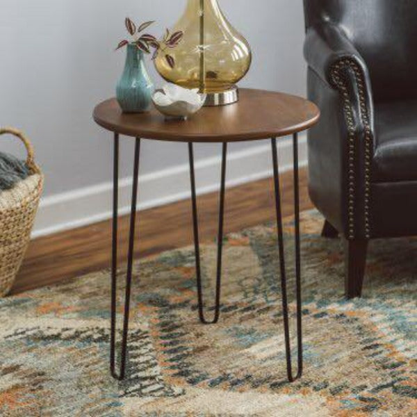 Sumptuous Wooden Top Hairpin Legs Side Center Table (Light) - waseeh.com