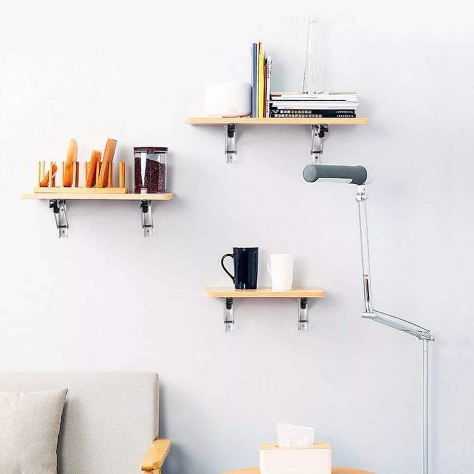 Wall-Mounted Straight Wooden Shelve Decor - waseeh.com