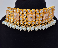 Kashish Kundan Choker Set – Baby Pink Edition