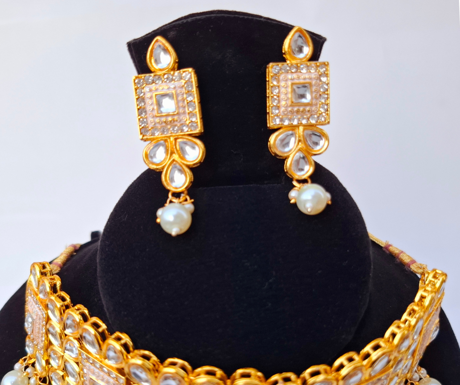 Kashish Kundan Choker Set – Baby Pink Edition