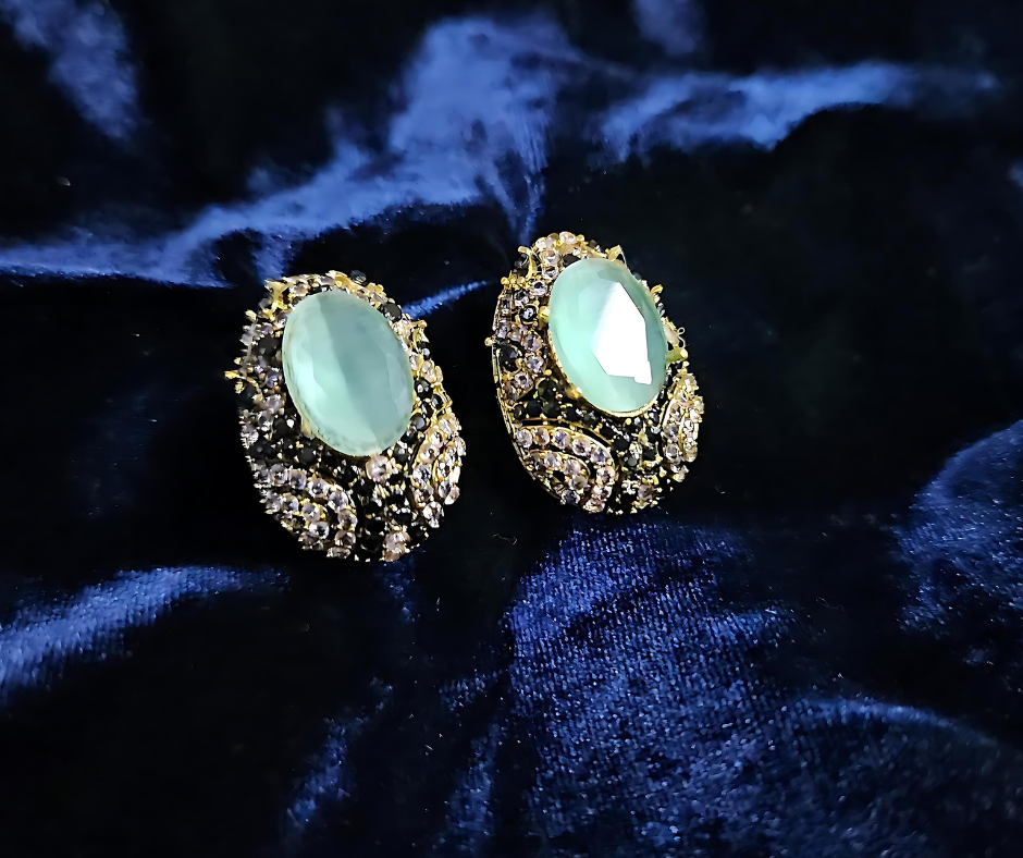 Aqua Green Studs