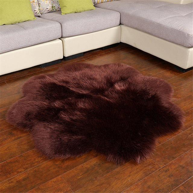 Flower Furry Rugs (4' x 4') - waseeh.com