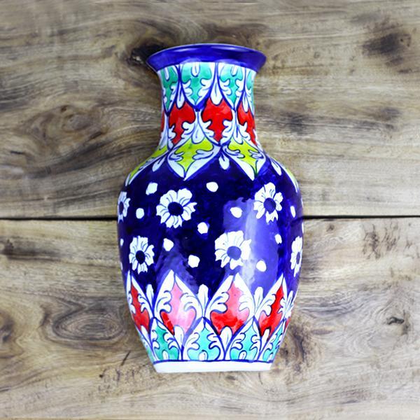 Felicity Half Vase-Blue Pottery - waseeh.com