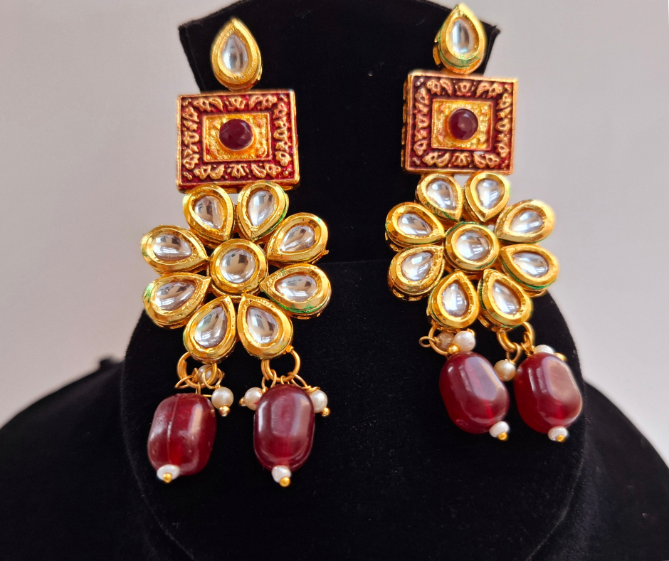 Maya Meenakari Kundan Choker & Jhumka Set