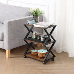 Caster Rolling Home Office Side Table Trolley - waseeh.com