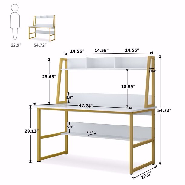 AJAX Bedroom Office Computer Work Desk Organizer Table - waseeh.com