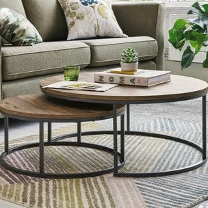 Maywood Nesting Living Loung Drawing Room Centre Tables (Set of 2) - waseeh.com