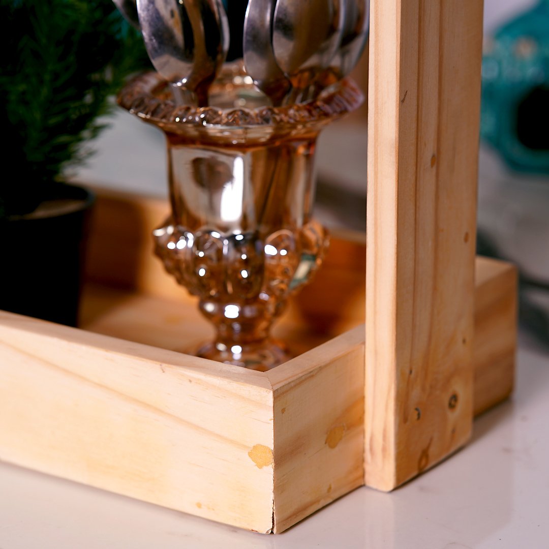 Motley Wooden Serving Tray Container - waseeh.com