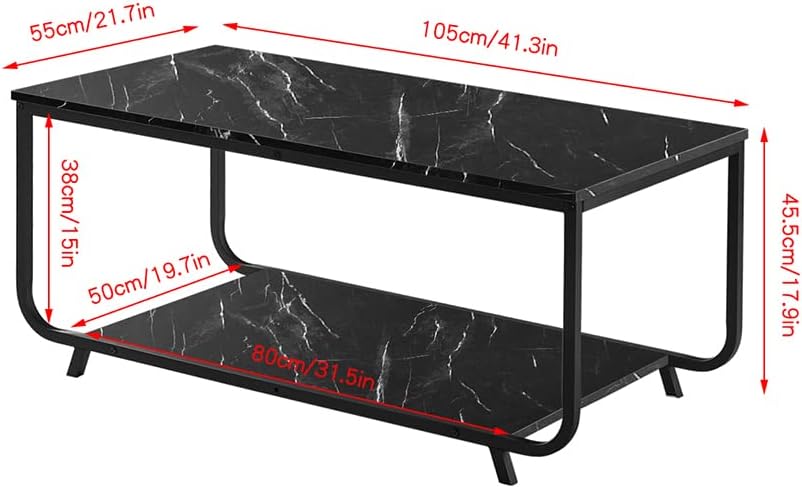 Homes Ailing 2-Tier Modern Coffee Table Center Table - waseeh.com