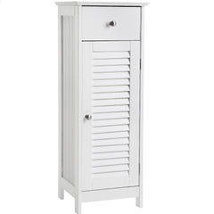 Shutter Bathroom Floor Cabinet Storage Organizer Tower Rack