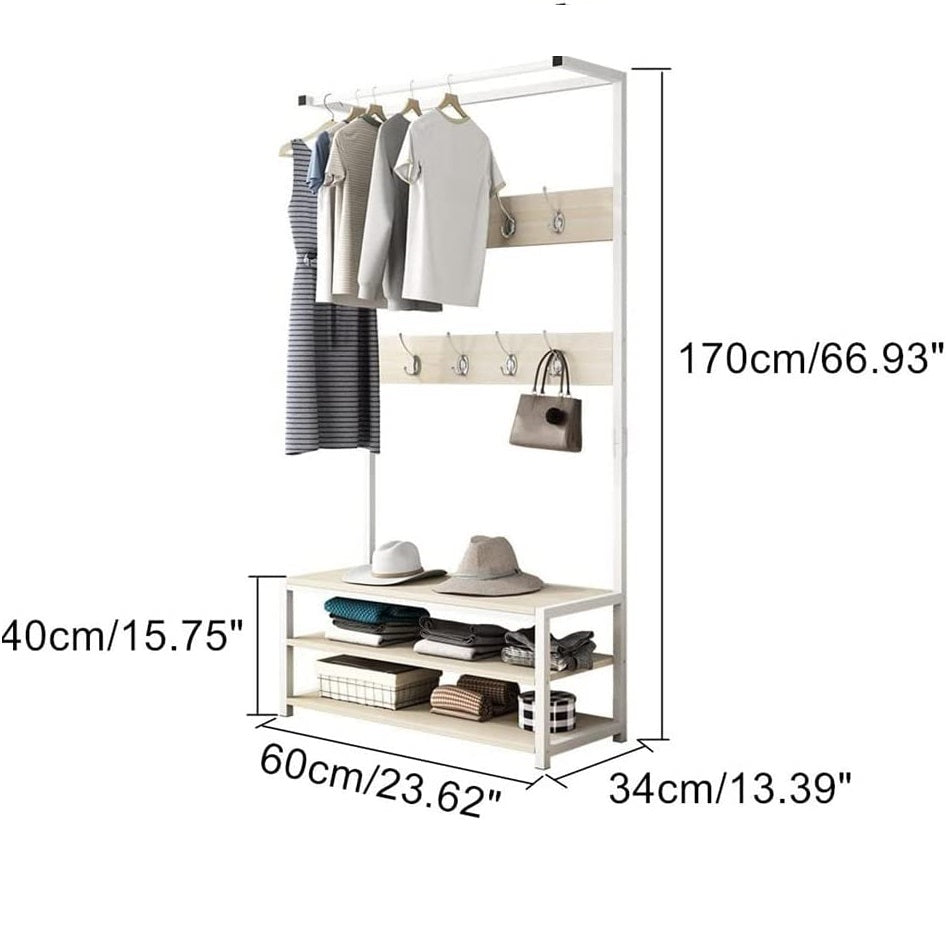 Feline Entryway Hall Living Bedroom Coat Shoe Organizer Storage Rack - waseeh.com