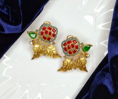 Verdant Golden Leaf Earrings (Berylline)