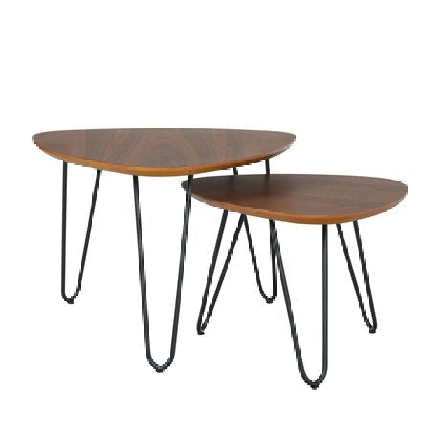 Manor Park Nesting Living Lounge Drawing Room Centre Side Hairpin Table (Set of 2) - waseeh.com