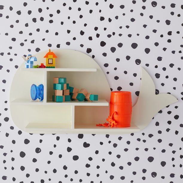 Whale Kids Bedroom Wall Floating Shelve Decor - waseeh.com