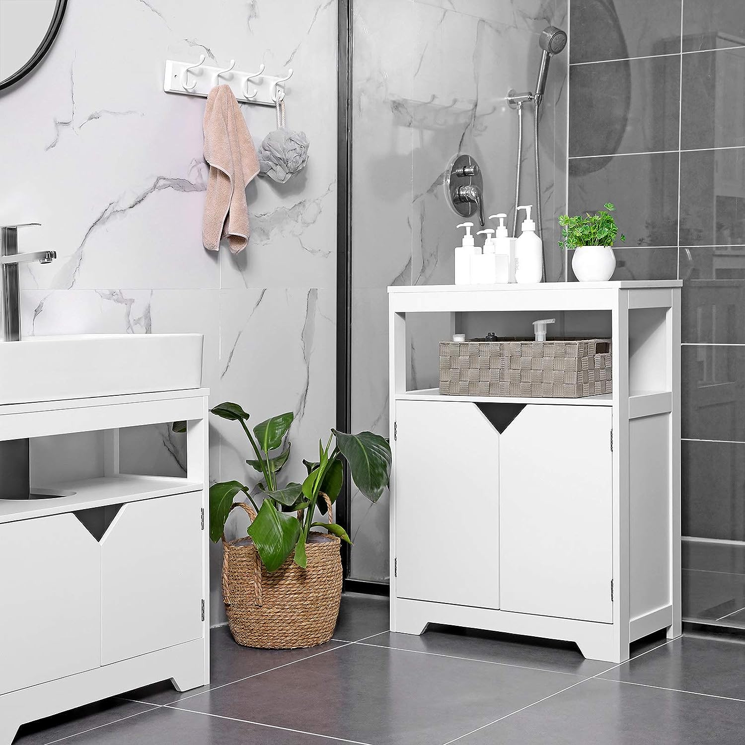 Escalope Bathroom Storage Cabinet Stand Organizer Rack