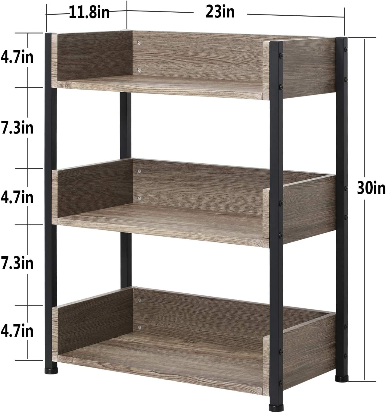 VECELO Organizer Lounge Bookcase Shelve Storage Rack Decor - waseeh.com