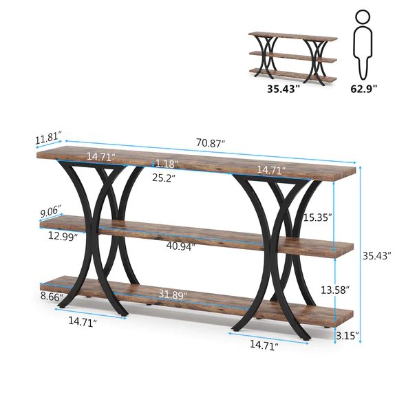 Vitrine Lounge Living Room Console Organizer Table - waseeh.com