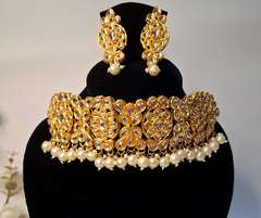 Radiance Kundan Choker Necklace With Earrings