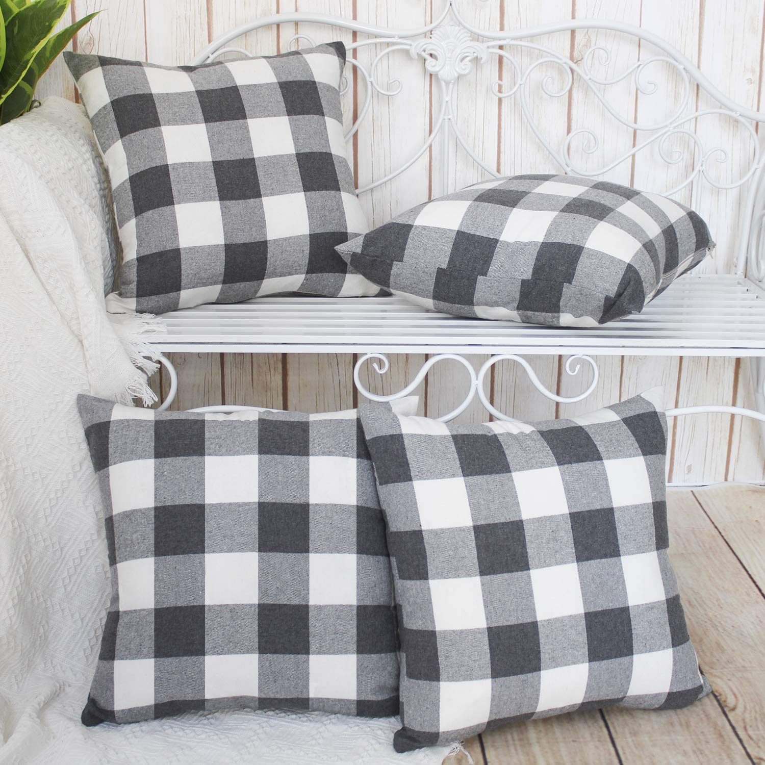 Intriguing Check Filled Cushion - waseeh.com