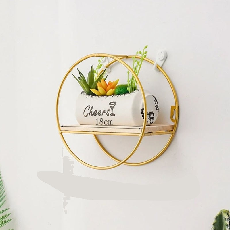 Wall-Mounted "Mini-Round" Floating Metal Storage Organizer Frame Decor - waseeh.com