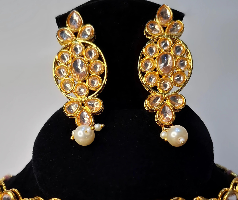 Radiance Kundan Choker Necklace With Earrings