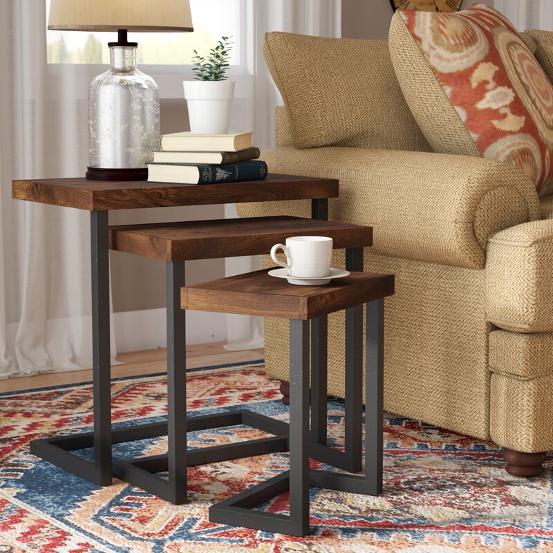 Centra Nesting Bedside Coffee Laptop Office Tables (Set of 3) - waseeh.com