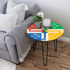 The Ludo Game Living Lounge Drawing Room Hairpin Fun Side Table - waseeh.com