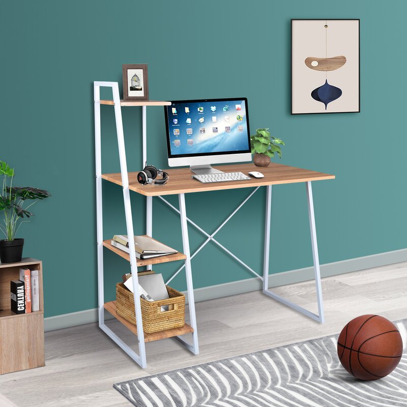 Beckler Top Home Office Workstation Writing Organizer Desk Table - waseeh.com