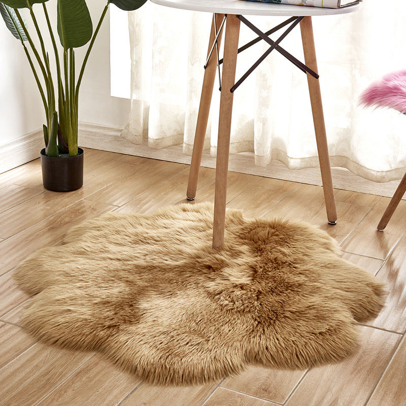 Flower Furry Rugs (4' x 4') - waseeh.com