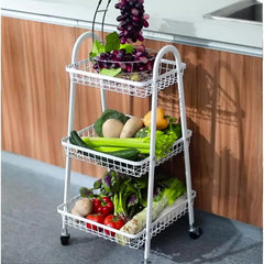 Tiny Rolling Kitchen Storage Organizer Trolley