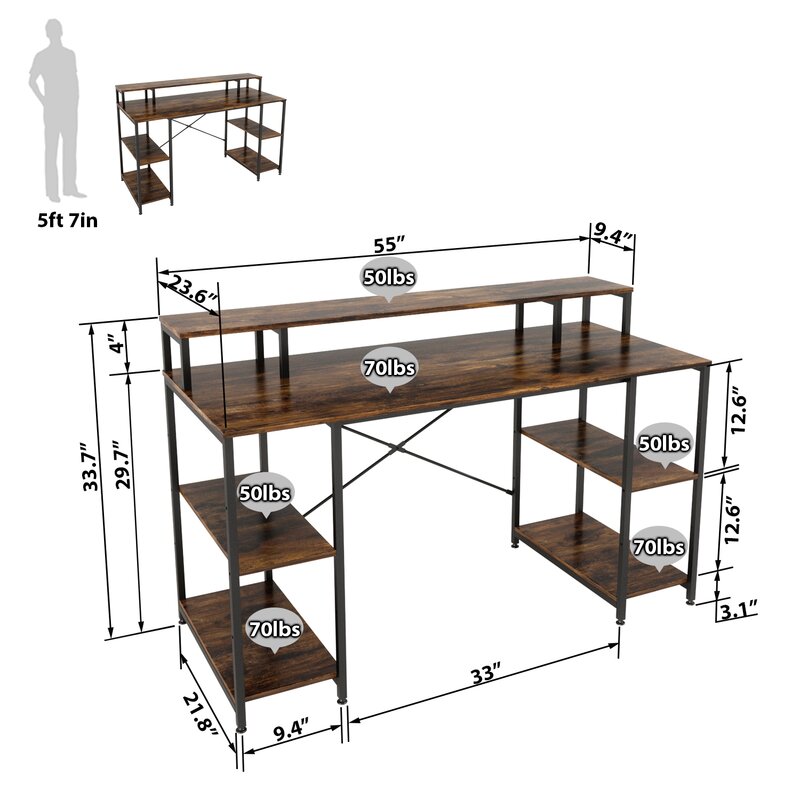 Lazio Home Office Workstation Writing Organizer Desk Table - waseeh.com