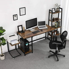 Wide Bucket Home Office Workstation Writing Organizer Desk Table - waseeh.com