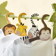 Fantasy UV Printed Sunny Safari Kids Hangers (Set of 4)