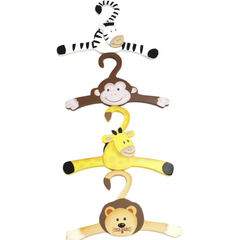 Fantasy UV Printed Sunny Safari Kids Hangers (Set of 4)