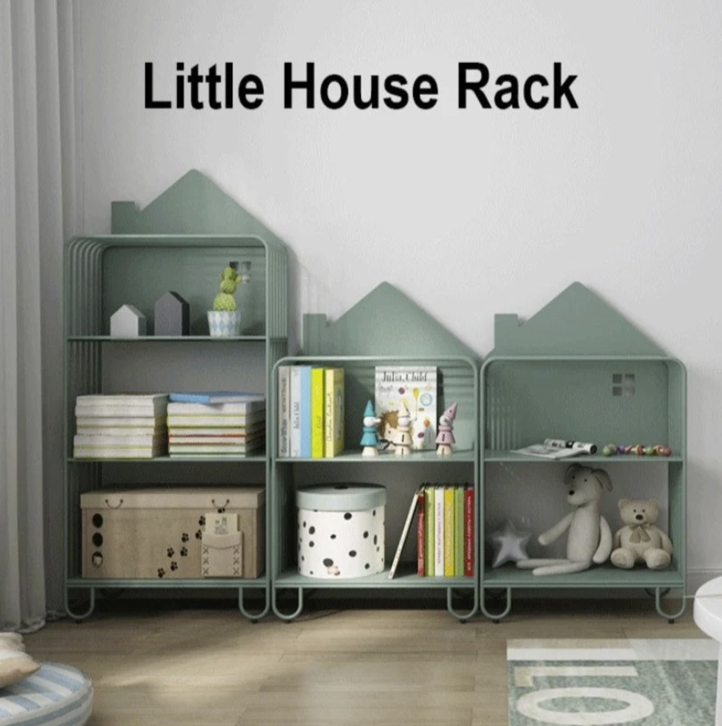 Sisi House Bookcase Kids Organizer Rack