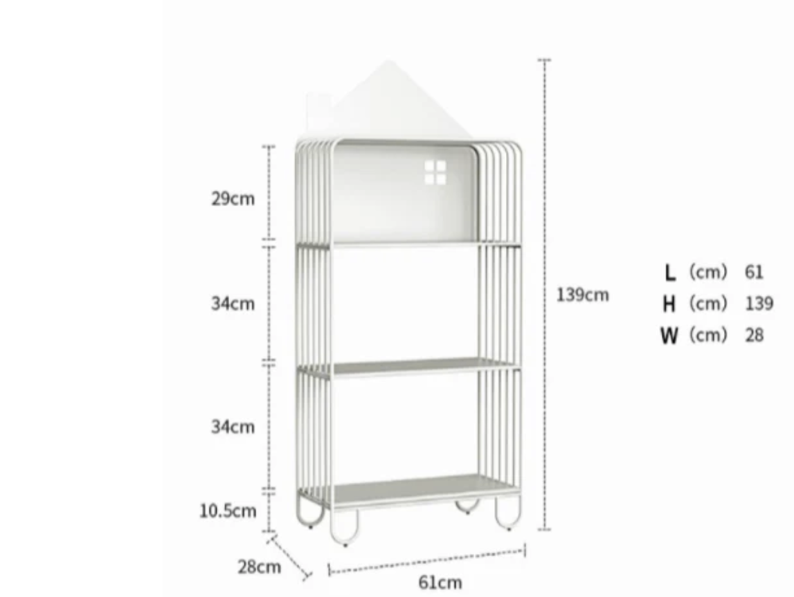 Sisi House Bookcase Kids Organizer Rack