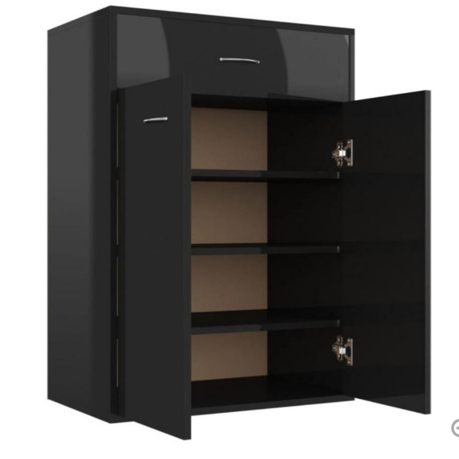 Modern Glossy Shoe Cabinet Organizer Rack - waseeh.com