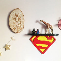 Superman DC Kids Bedroom Floating Organizer Shelve Decor - waseeh.com