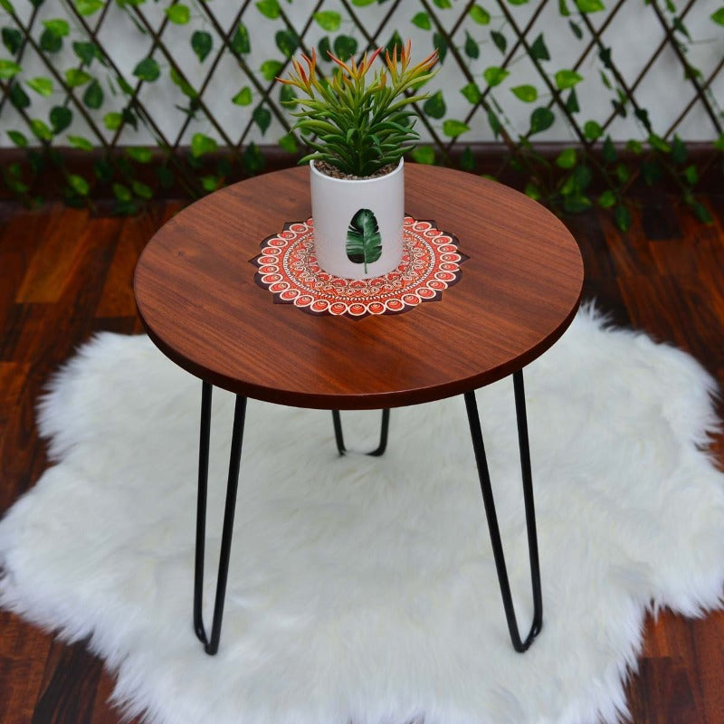 Asiatic Orchid Hairpin Leg Coffee Side Table (MDF) - waseeh.com