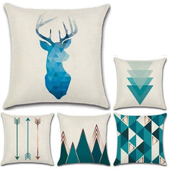 Dark Teal Cushion Covers ( Pack of 5 ) - waseeh.com