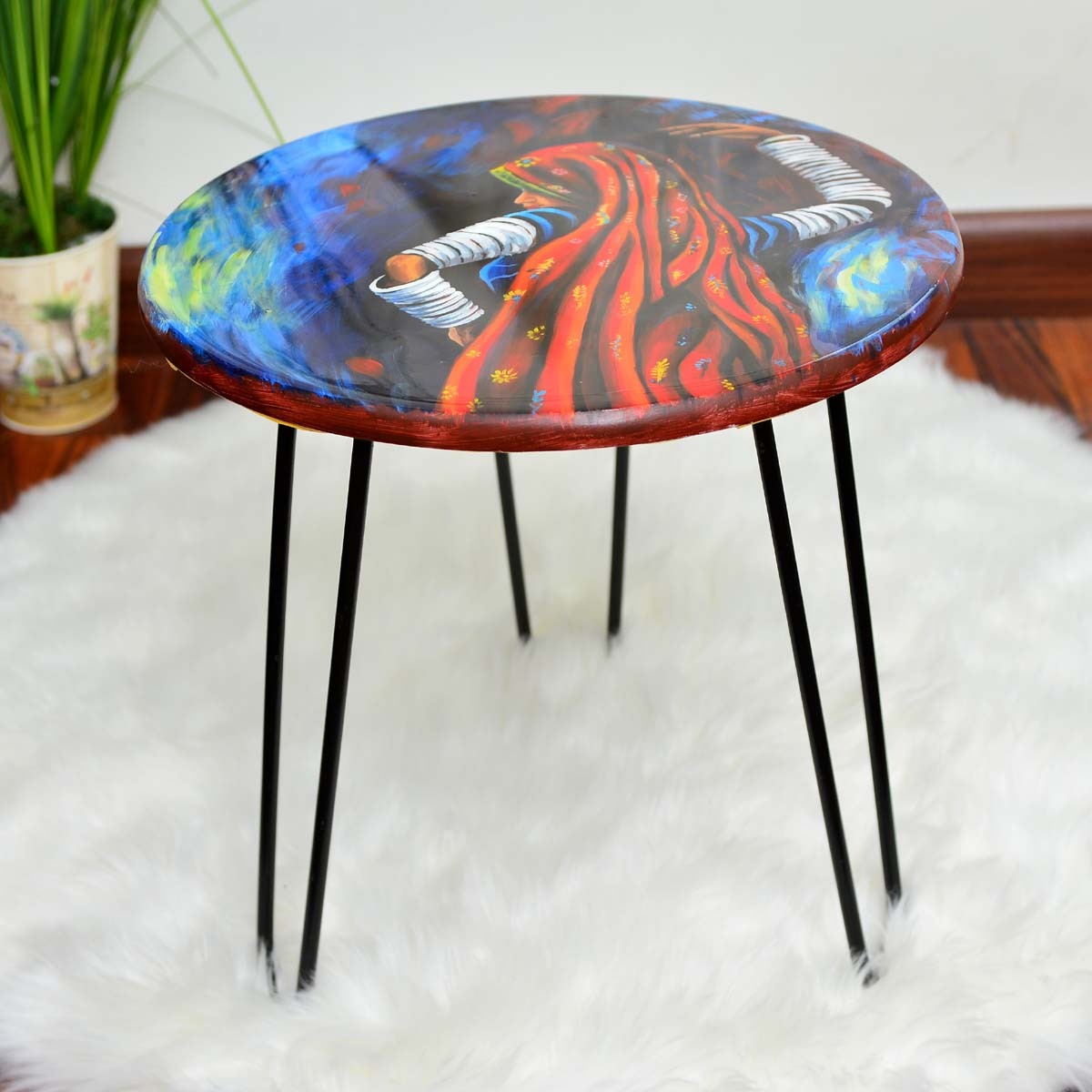 Gypsy Trad Living Lounge Center Side Hairpin Table - waseeh.com