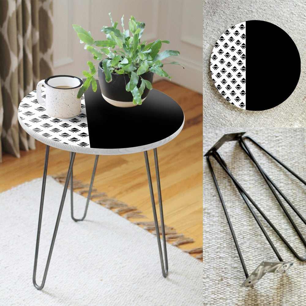 Damru Mist Living Coffee Lounge Center Side Hairpin Table - waseeh.com