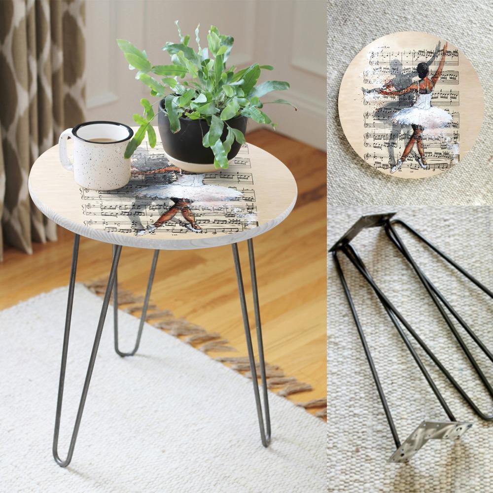 Sufi & Ballet Whirls Living Lounge Center Side Hairpin Table - waseeh.com