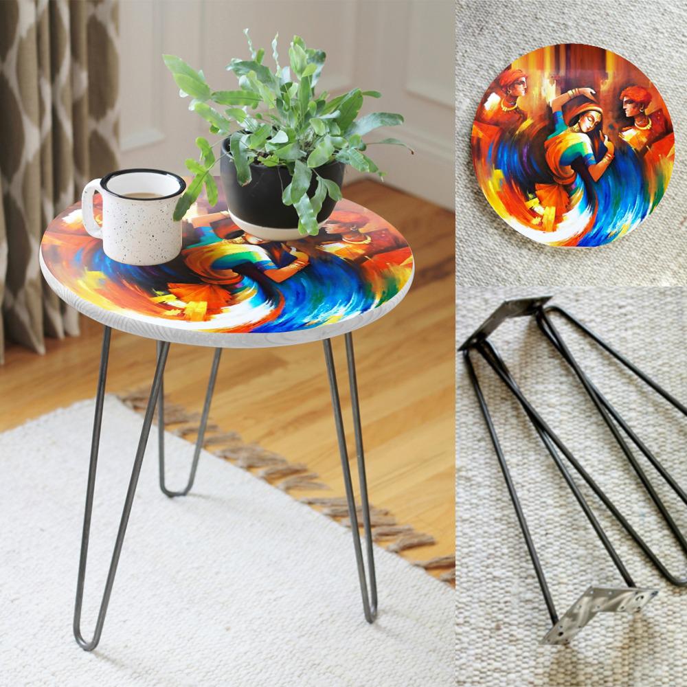 Odissi Living Lounge Center Soda Coffee Side Hairpin Table - waseeh.com