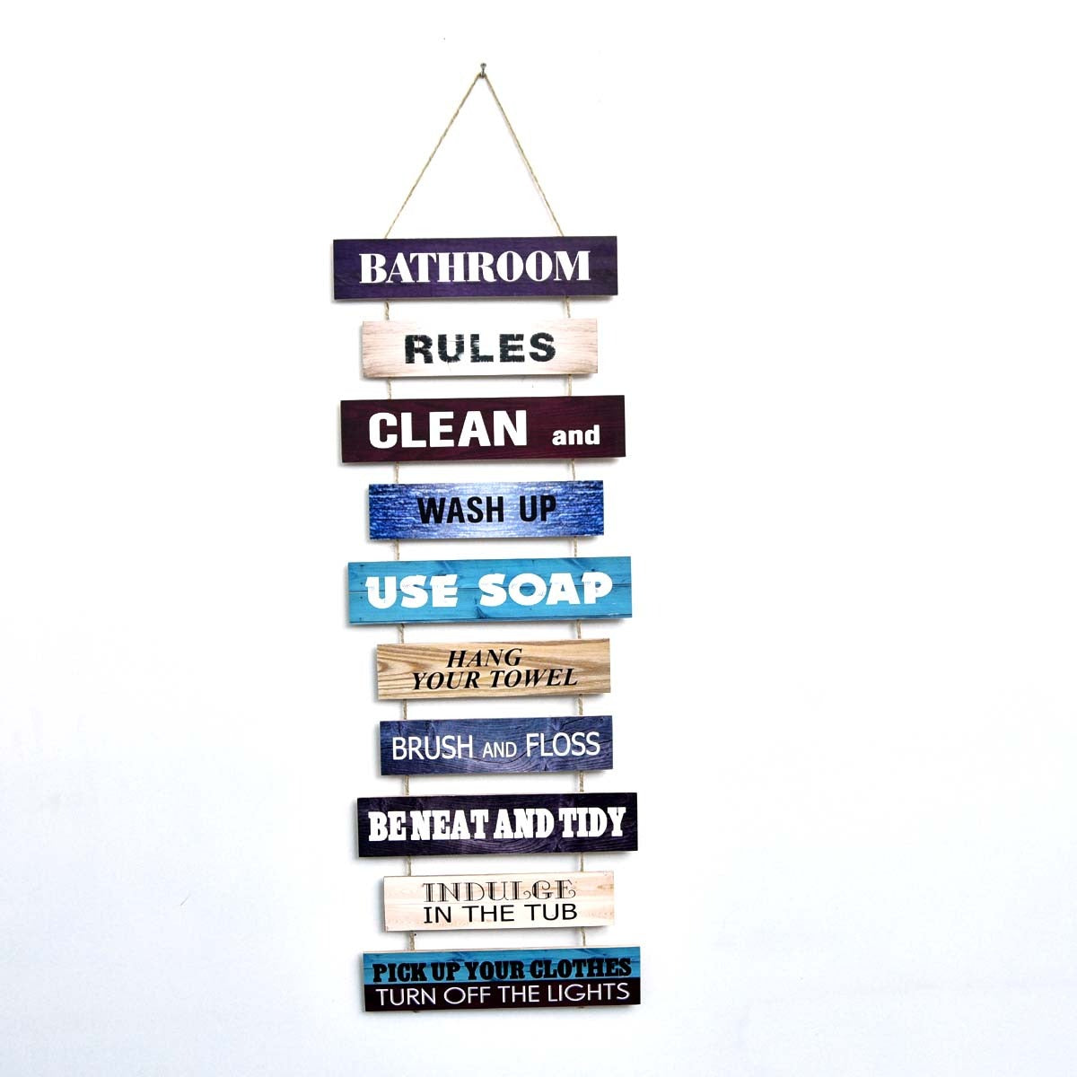 Wall "Bathroom Rules" caption Decor - waseeh.com