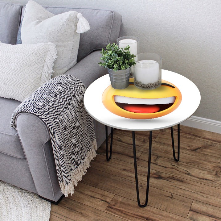 Character Emojis Living Lounge Center Side Hairpin Table - waseeh.com