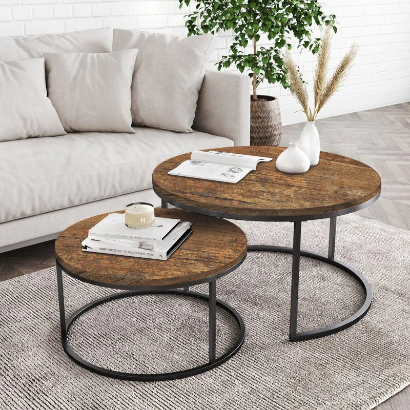 Maywood Nesting Living Loung Drawing Room Centre Tables (Set of 2) - waseeh.com