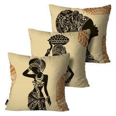 Black Queen Cushion Covers (Pack of 3) - waseeh.com